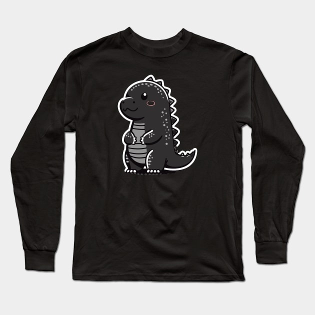 Godzilla Long Sleeve T-Shirt by Rizstor